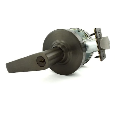 Schlage Commercial Entry Office Saturn Lever C Keyway, 2-3/4" Deadlatch, ANSI Strike Oil Rubbed Bronze ALX50PSAT613